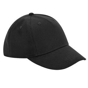 Beechfield 5 Panel Cotton Baseball Cap / Black